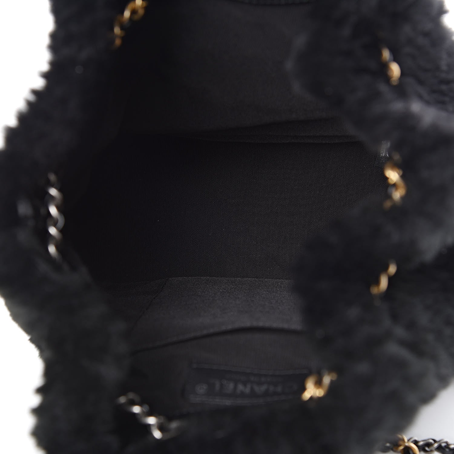 Chanel Shearling Small Gabrielle Backpack Black 5 of 10