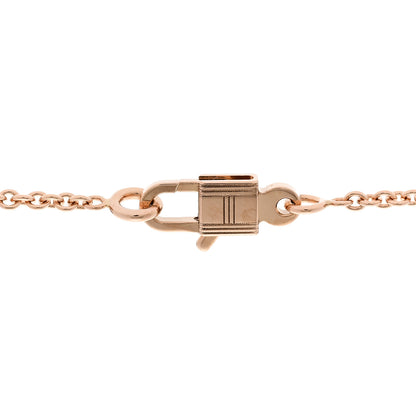 Hermes 18K Rose Gold Pink Sapphire Constance Amulettes Pendant Necklace 4 of 7