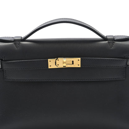 Hermes Swift Kelly Pochette Clutch Black 8 of 11