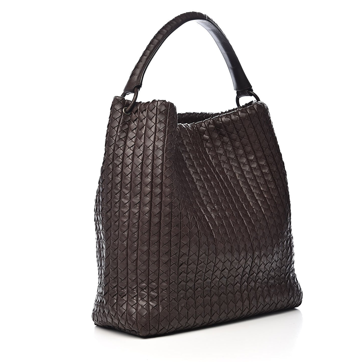 Nappa Intreccio Large Natte Hobo Ebano
