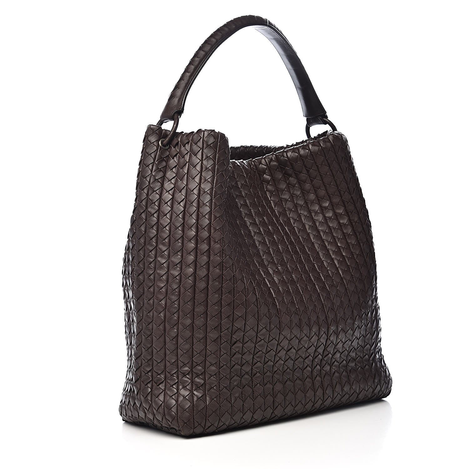 Bottega Veneta Nappa Intreccio Large Natte Hobo Ebano 3 of 10