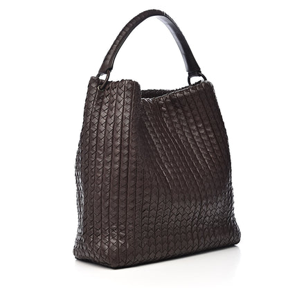 Bottega Veneta Nappa Intreccio Large Natte Hobo Ebano 3 of 10