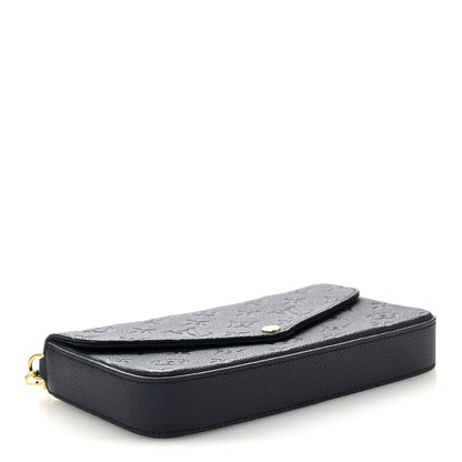 Louis Vuitton Empreinte Pochette Felicie Chain Wallet Navy 5 of 11