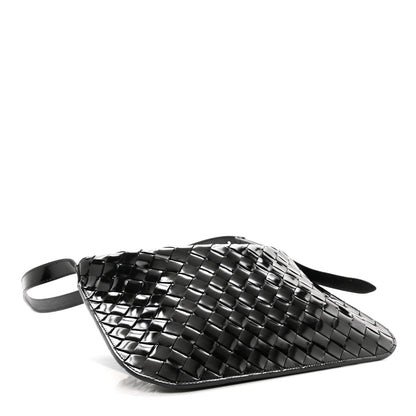 Bottega Veneta Patent Intrecciato Shoulder Bag Black 4 of 9