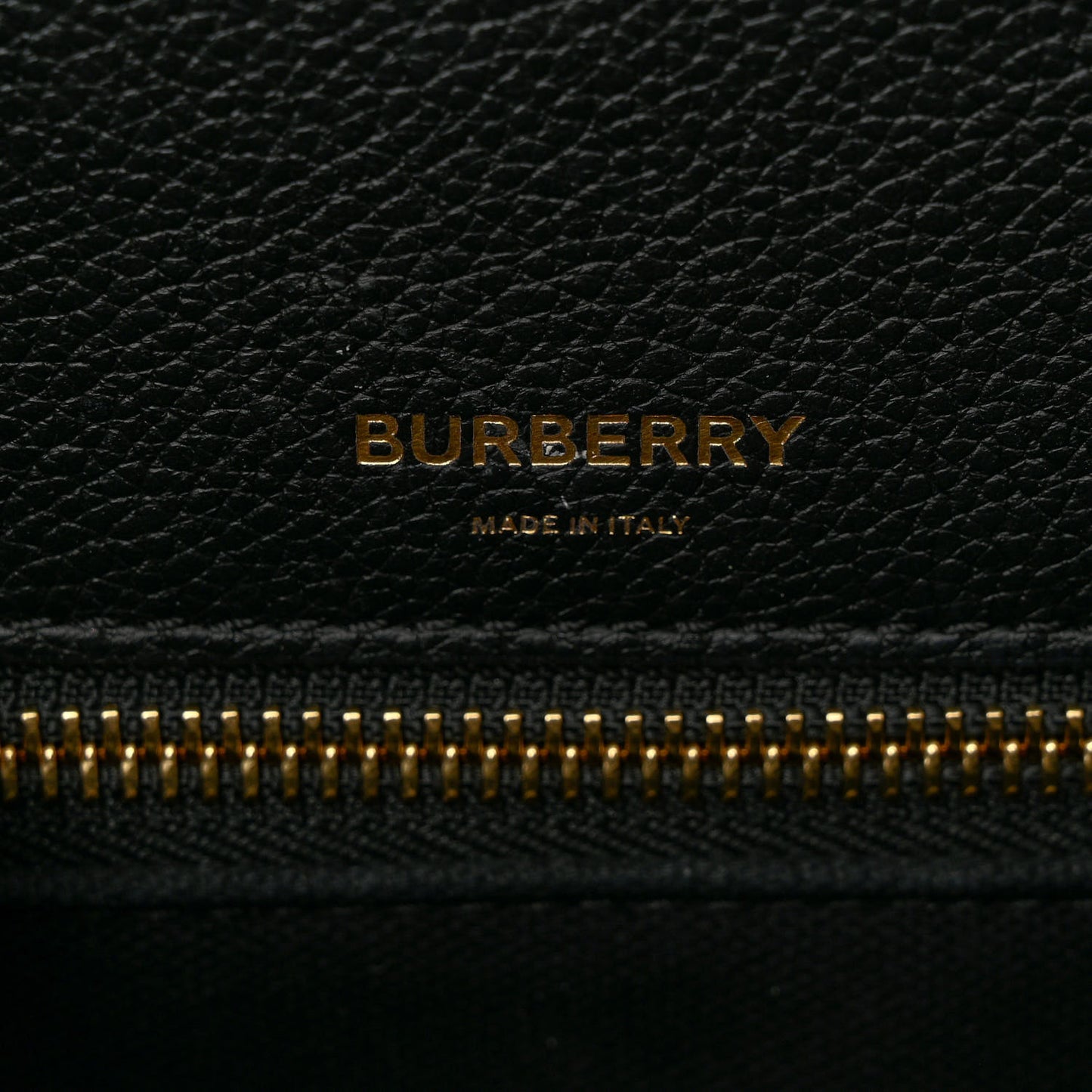 Grainy Calfskin Medium Title Bag Black