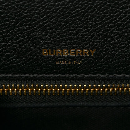 Burberry Grainy Calfskin Medium Title Bag Black 7 of 11