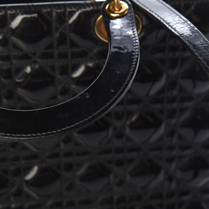 Christian Dior Patent Cannage Large Lady Dior Black 11 of 15