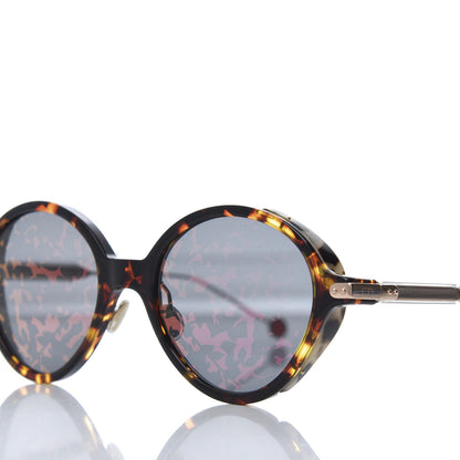 Christian Dior Acetate Leaf Print Umbrage Round Sunglasses Pink Foliage 5 of 8