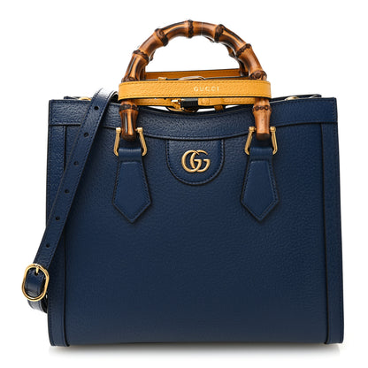 Gucci Textured Dollar Calfskin Web Small Diana Tote Bag Royal Crop 1 of 10