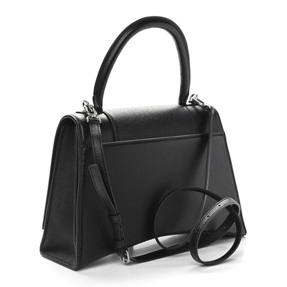 Balenciaga Grained Calfskin Medium Hourglass Top Handle Bag Black 3 of 10