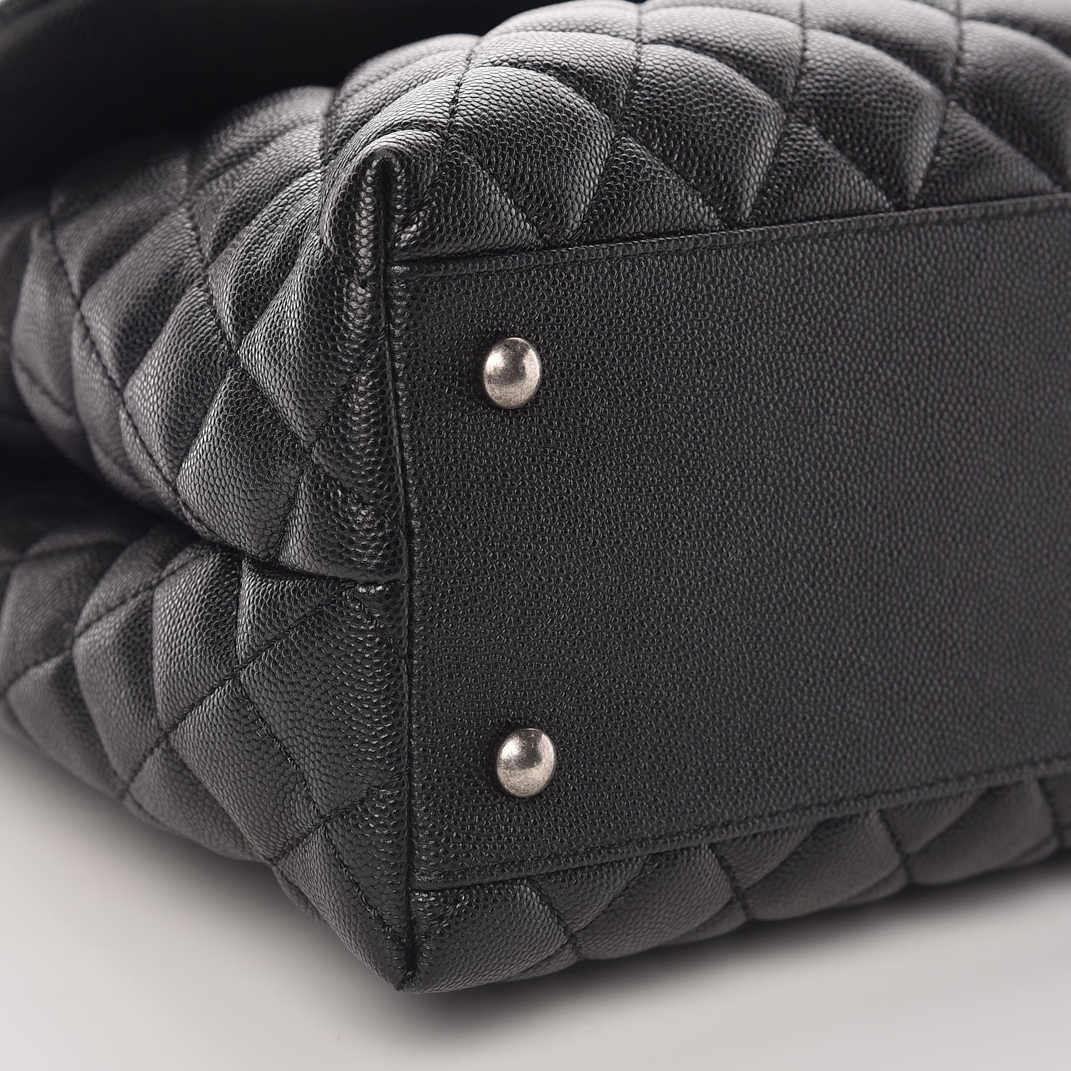 Chanel Caviar Quilted Medium Coco Handle Flap Black 9 of 10