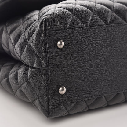 Chanel Caviar Quilted Medium Coco Handle Flap Black 9 of 10