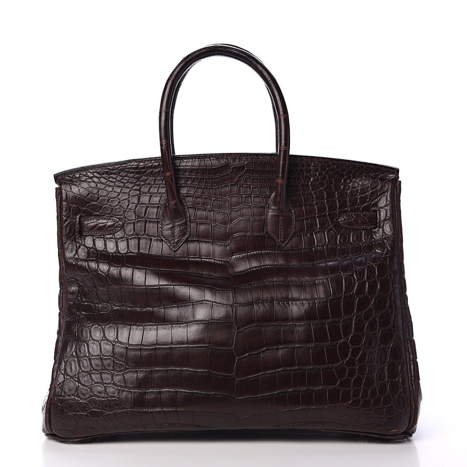 Hermes Matte Crocodile Birkin 35 Chocolate 3 of 37