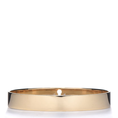 Tiffany 18K Yellow Gold Diamond Narrow Locks Bangle Bracelet 3 of 4