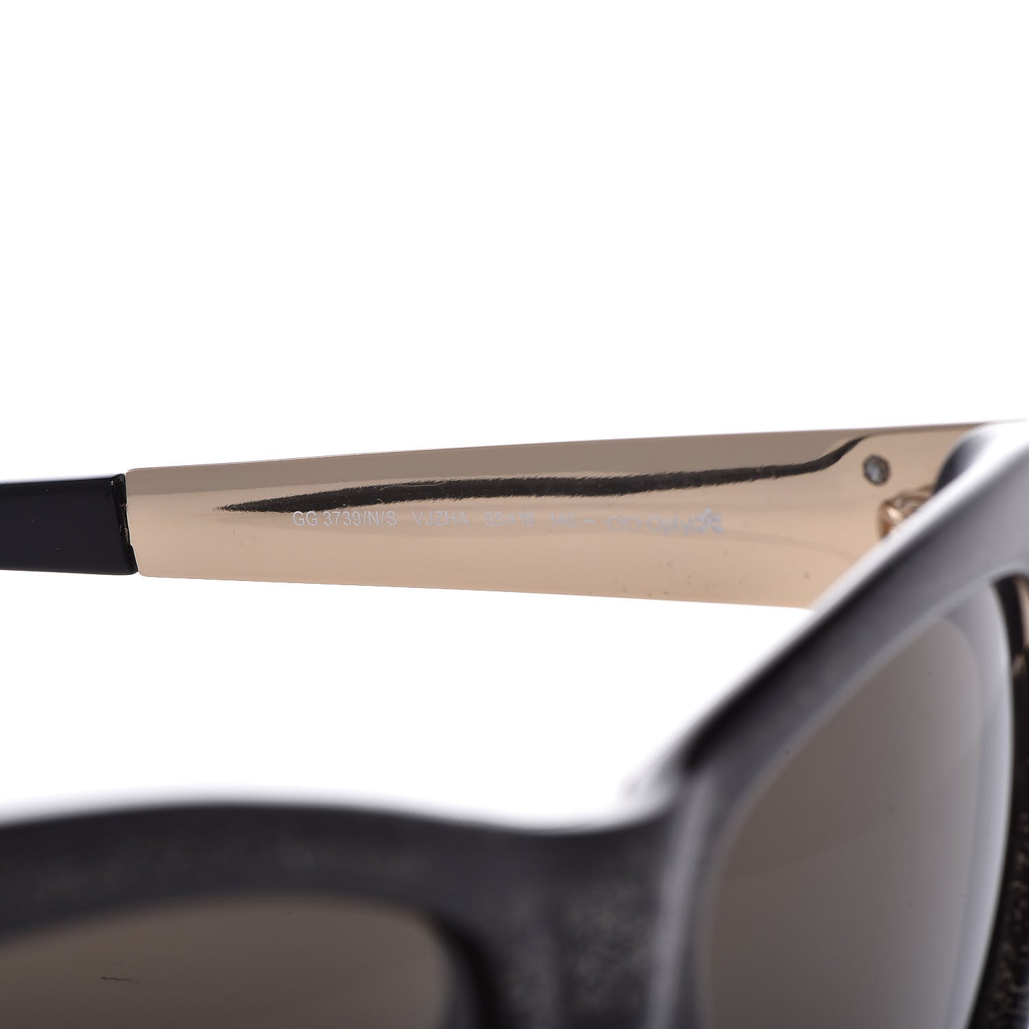 Gucci Glitter Cat Eye Sunglasses GG 3739/N/S Black 5 of 8