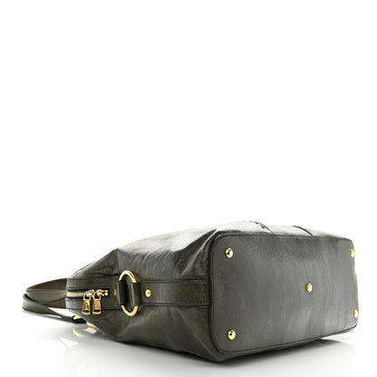 Saint Laurent Patent Leather Oversized Muse Dark Grey 3 of 14