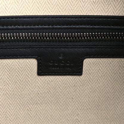 Gucci GG Supreme Monogram Calfskin GG Emblem Large Duffle Bag Black Grey 5 of 9