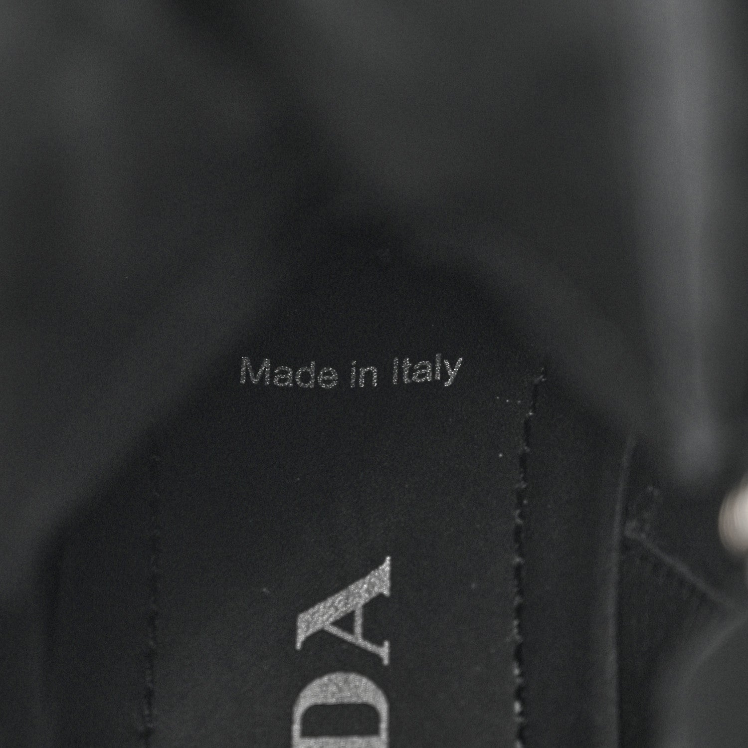Prada Vitello Lux Nylon Metal Triangle Logo Monolith Pouch Pocket 55mm Tall Combat Boots 36 Black 9 of 11