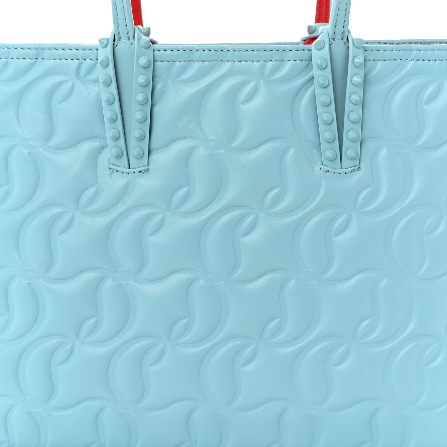 Nappa Embossed Small East West Cabata Tote Mineral