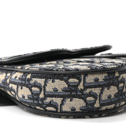 Christian Dior Oblique Mini Saddle Belt Bag Blue 9 of 10