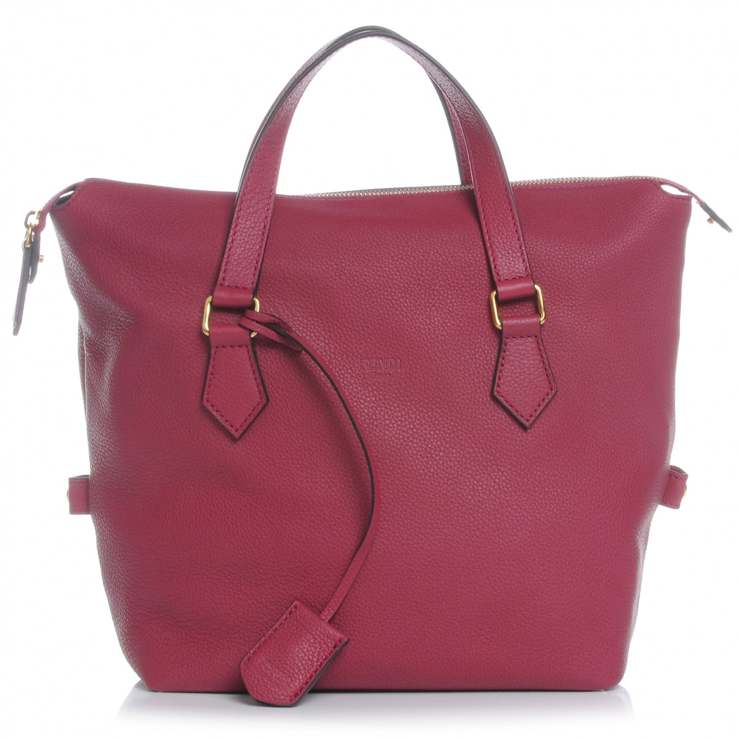 Fendi Vitello Satchel Amarena 1 of 9