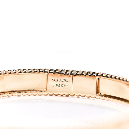 Van Cleef & Arpels 18K Yellow Gold Perlee Signature Bangle Bracelet L 3 of 3