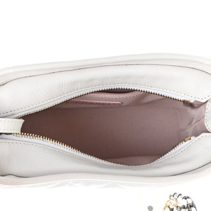 Chanel Patent Goatskin Quilted Small Gabrielle Hobo White 5 of 12