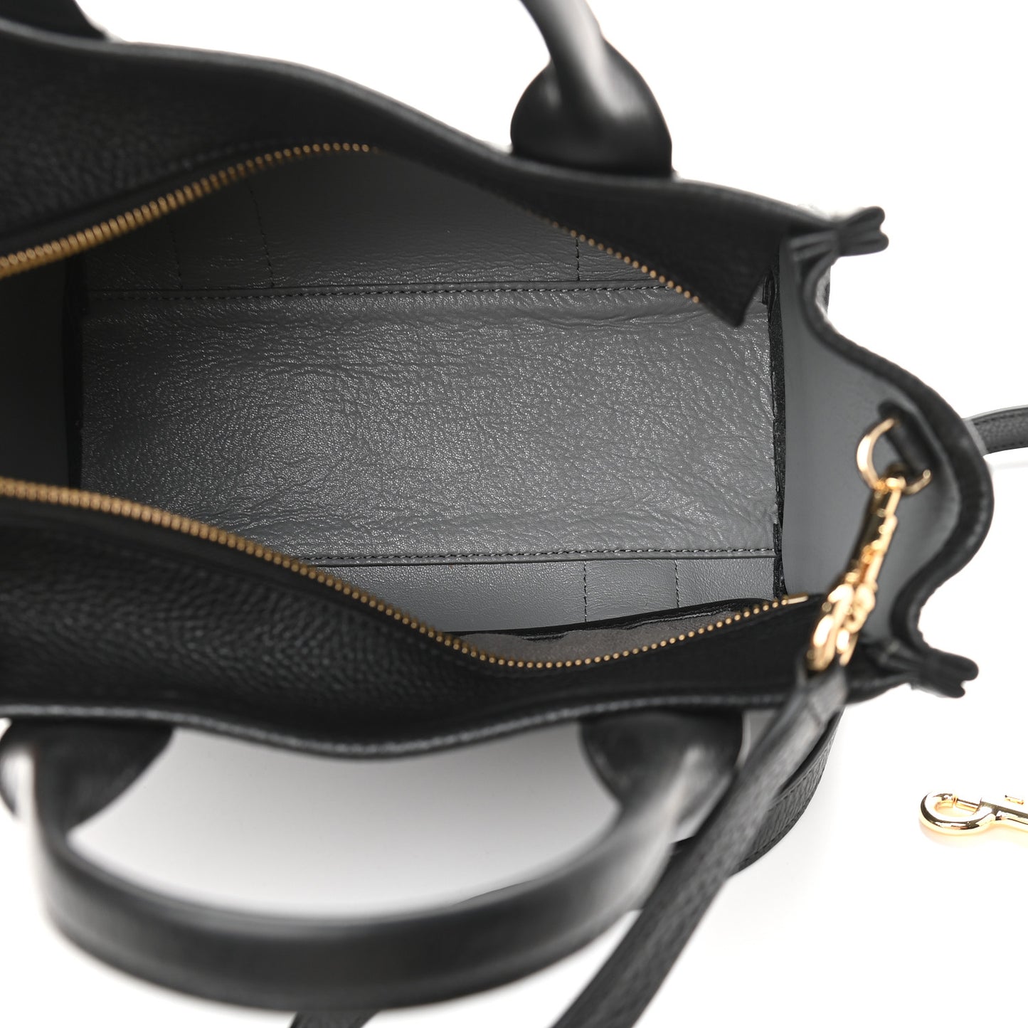 Grained Calfskin Small The Tote Bag Black