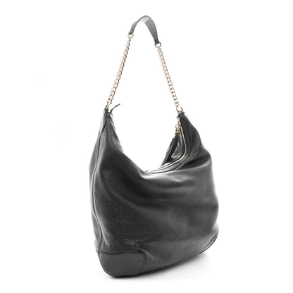 Gucci Pebbled Calfskin Medium Soho Chain Hobo Black 3 of 11