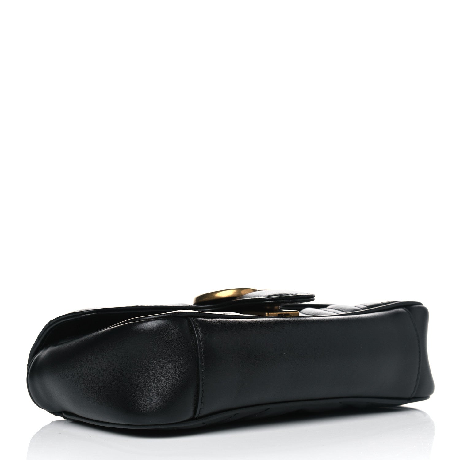 Gucci Calfskin Matelasse Mini GG Marmont Shoulder Bag Black 3 of 4