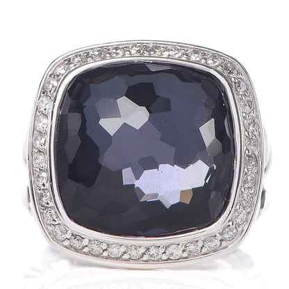 David Yurman Sterling Silver Diamond Black Orchid 14mm Albion Ring 49 5 1 of 5