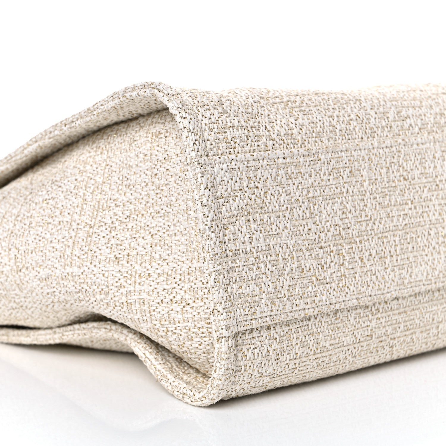 Chanel Lurex Boucle Small Deauville Tote Ivory 9 of 10