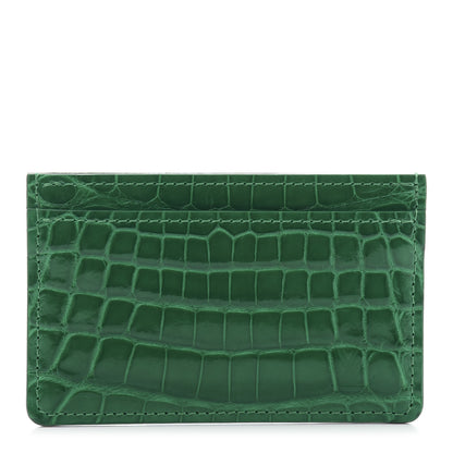 Louis Vuitton Crocodile Card Holder Emeraude 1 of 6