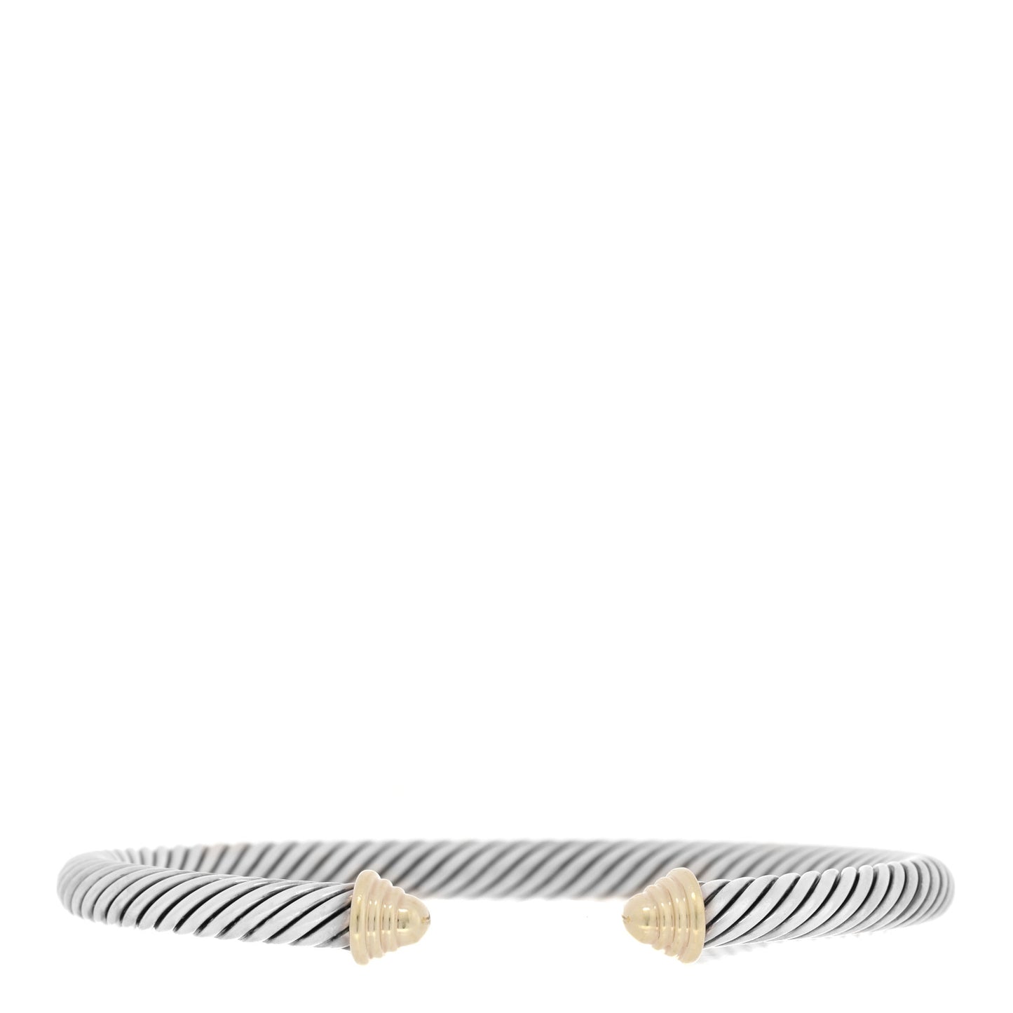 DAVID YURMAN Sterling Silver 14K Yellow Gold 5mm Cable Classics Bracelet