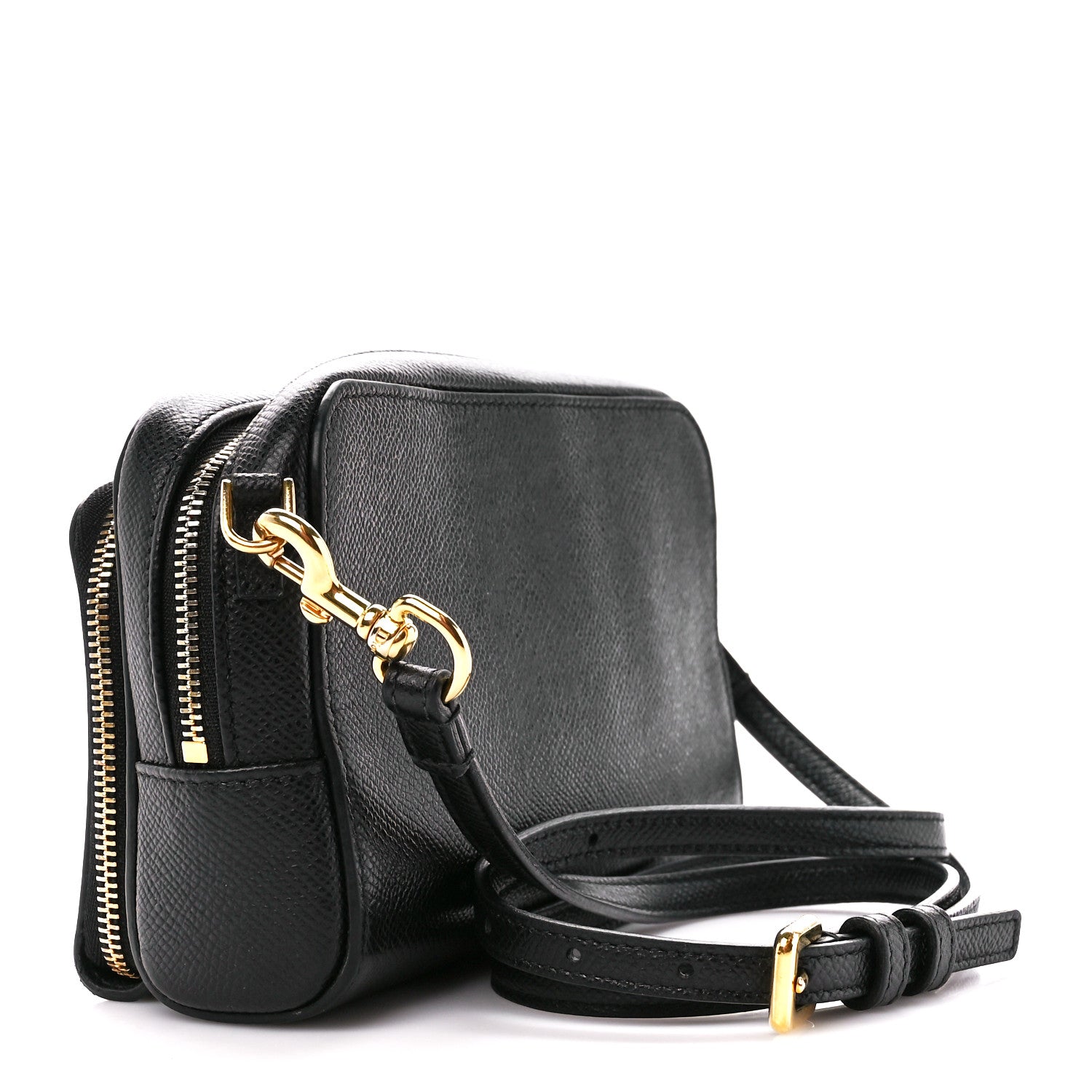 Christian Dior Grained Calfskin Caro Double Pouch Black 3 of 11