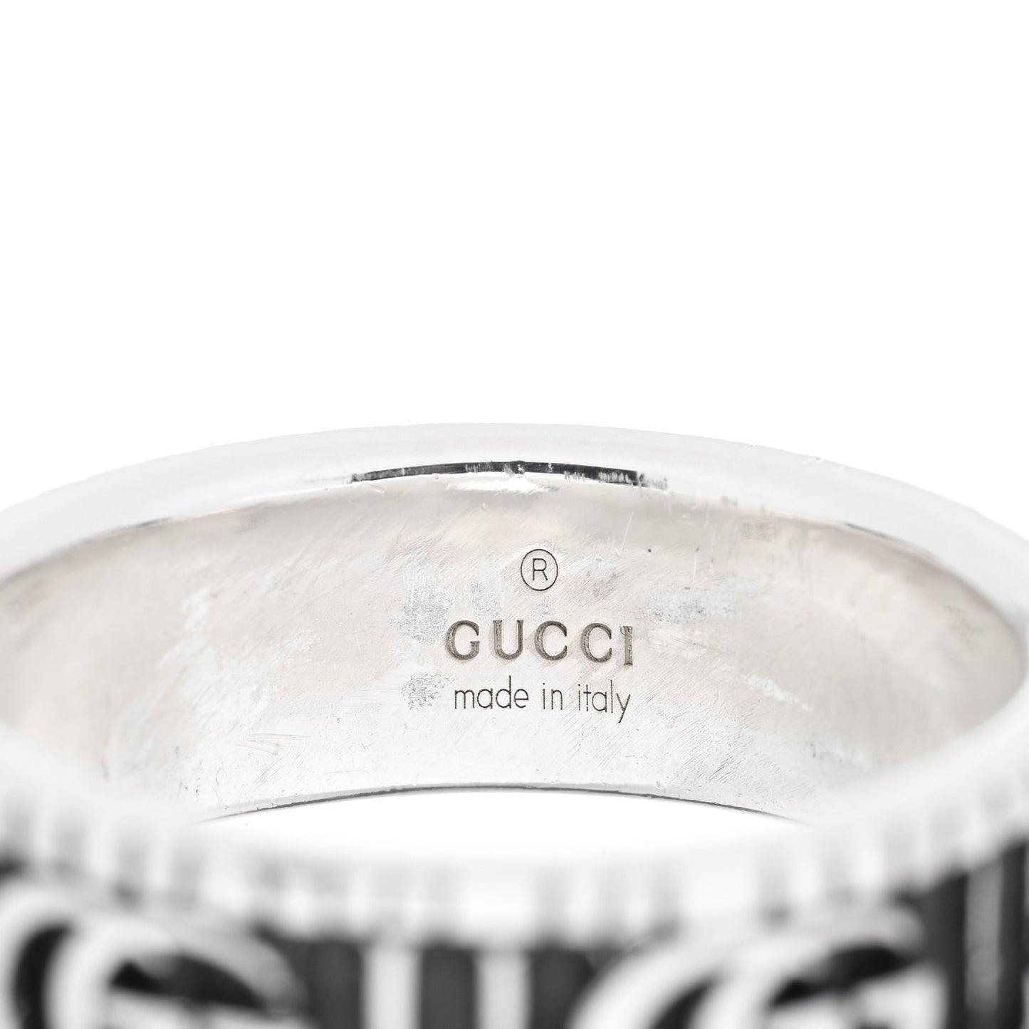 Sterling Silver Double G Band Ring 65 11
