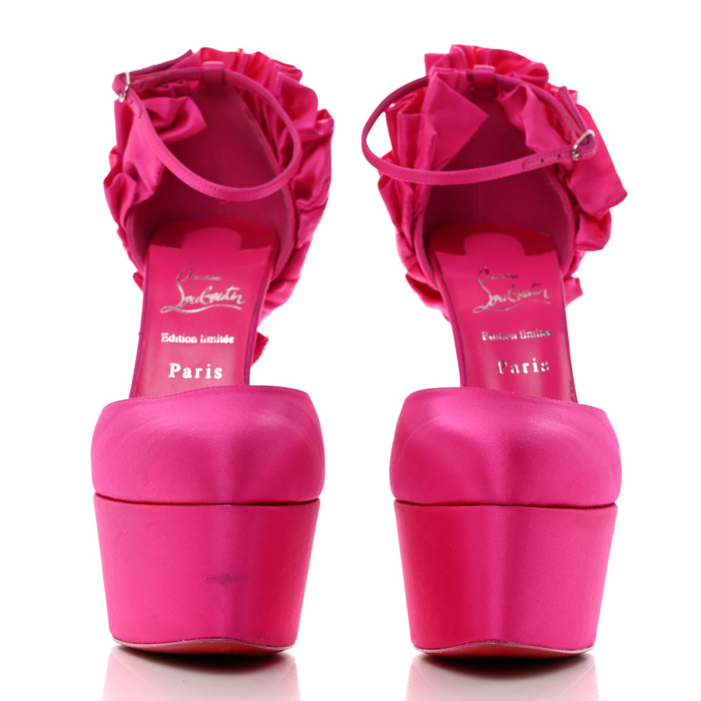 Satin Maria Frou Alta 160 Platform Pumps 38.5 Pink