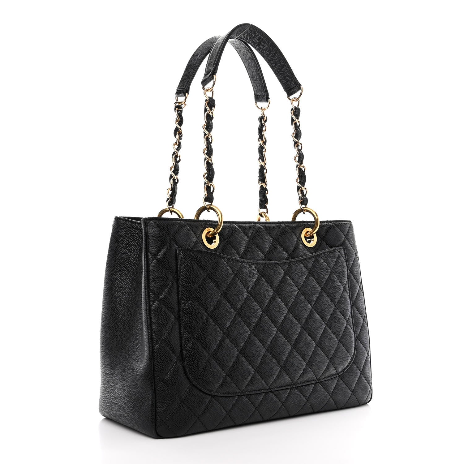Chanel Caviar Quilted Grand Shopping Tote GST Black 3 of 11