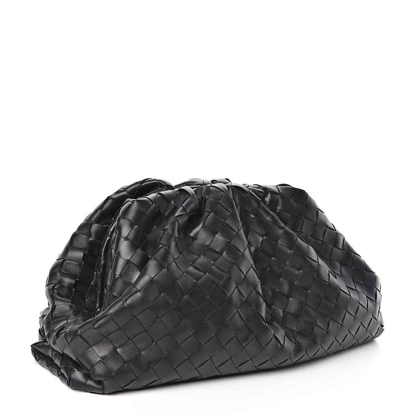 Nappa Maxi Intreccio The Pouch Oversized Clutch Black
