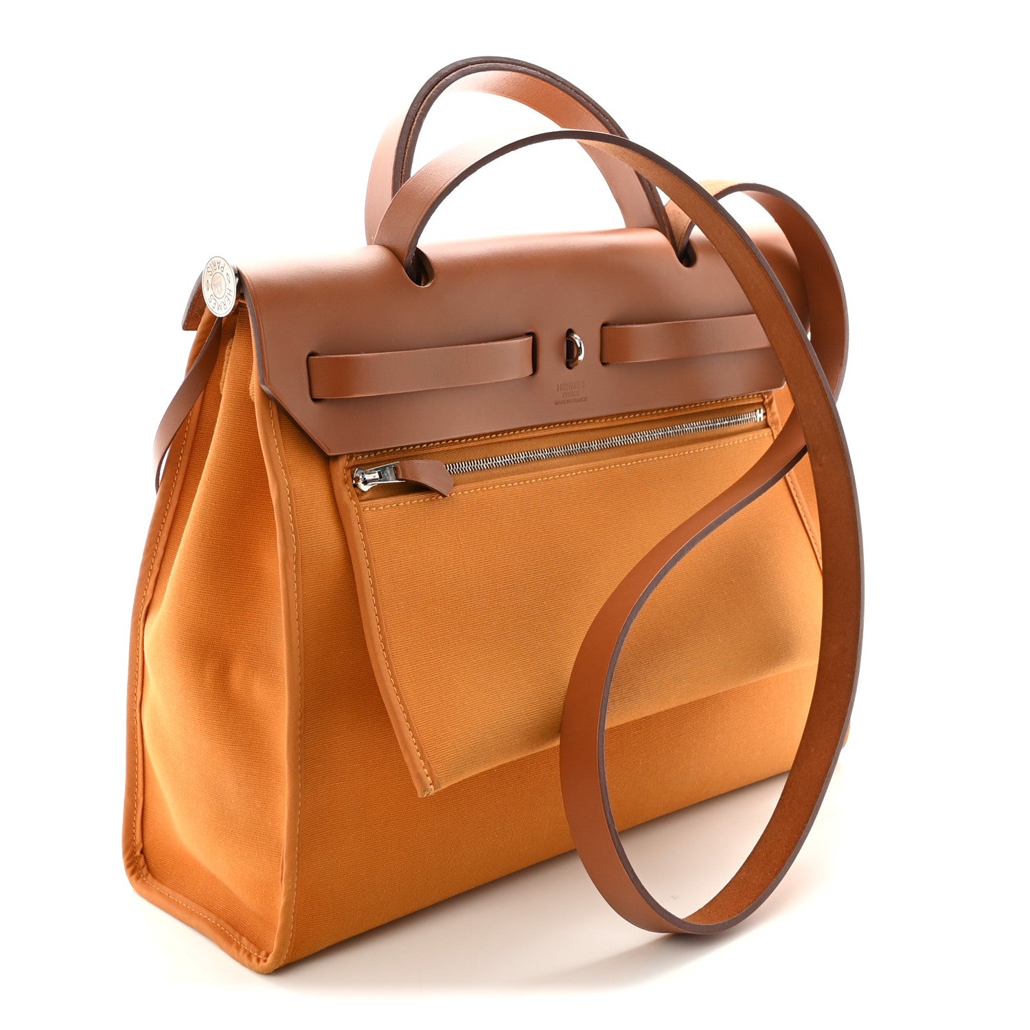 Hermes Toile Vache Hunter Herbag Zip 31 PM Jaune D'Or 4 of 11