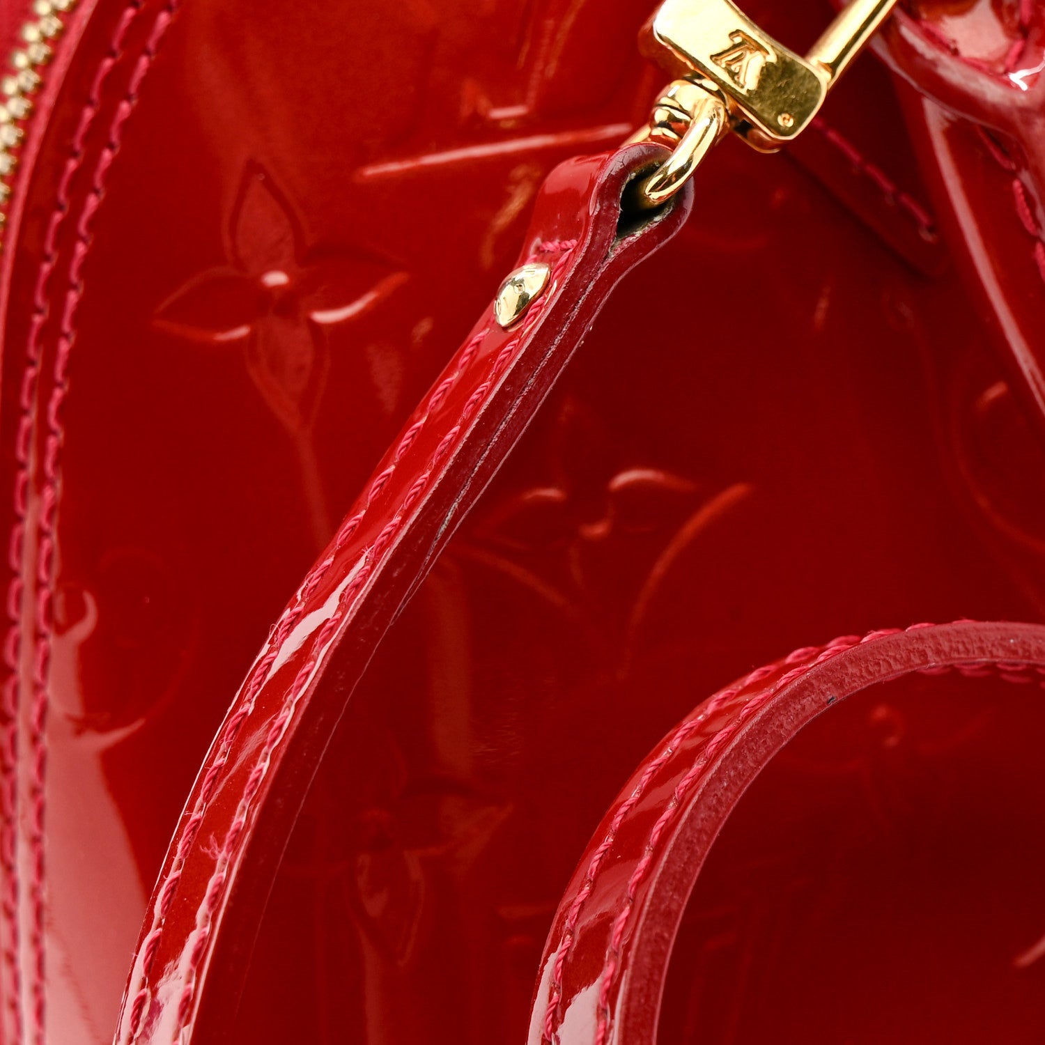 Louis Vuitton Vernis Alma BB Pomme D'Amour 14 of 15