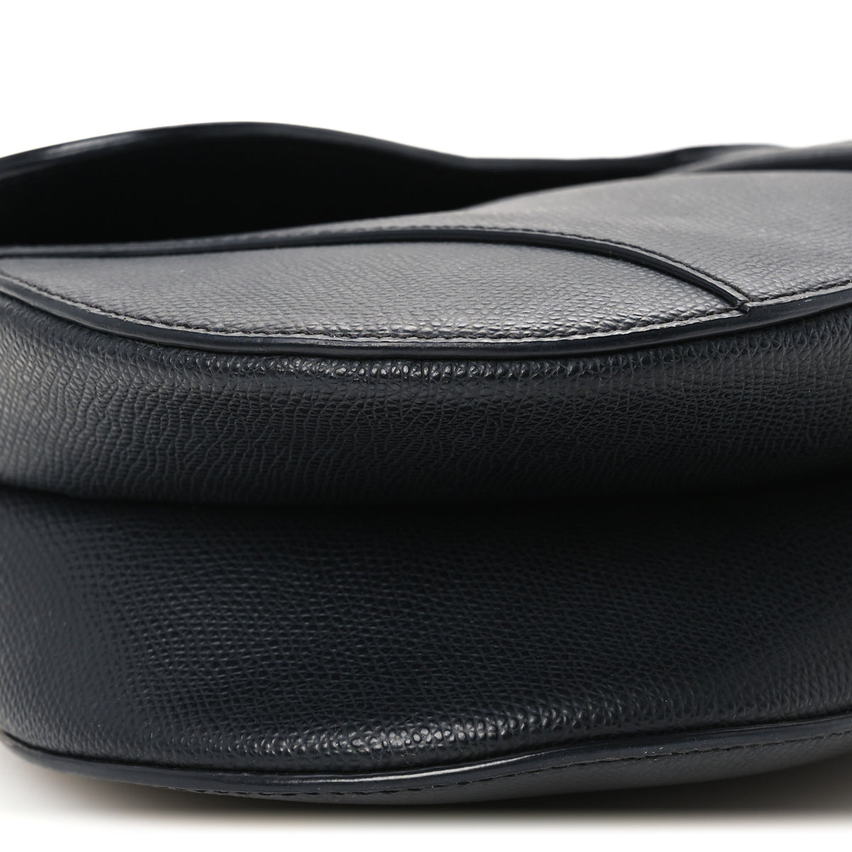 Christian Dior Grained Calfskin Saddle Bag Black 9 of 10