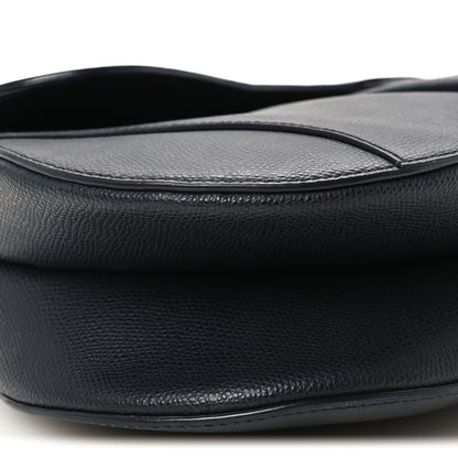 Christian Dior Grained Calfskin Saddle Bag Black 9 of 10