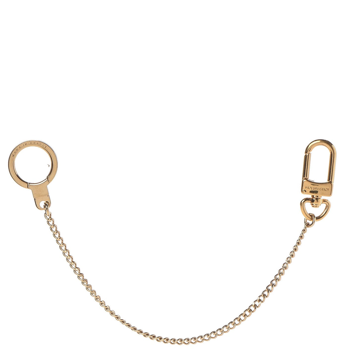 Metal Pochette Extender Key Ring Chain Gold