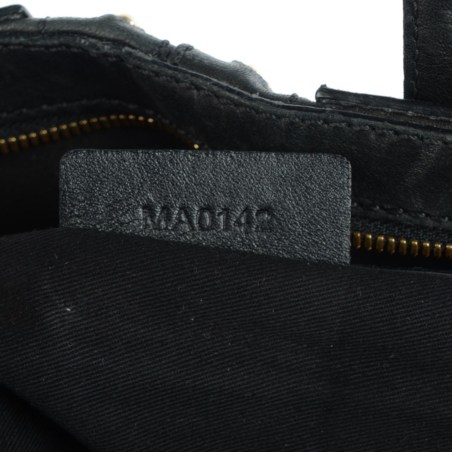 Lambskin Studded Medium Nightingale Black
