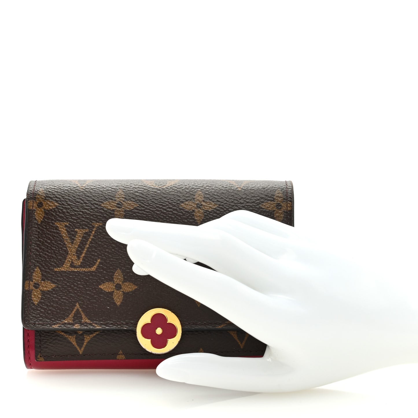 Monogram Flore Compact Wallet Fuchsia