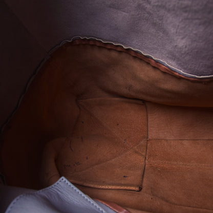 Celine Lambskin Horizontal Bi-Color Cabas Glacier Beige 5 of 7