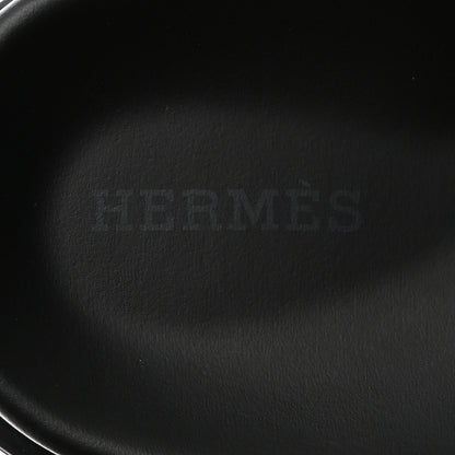 Hermes Calfskin Womens Chypre Sandals 39 Black 7 of 9
