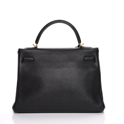 Hermes Togo Kelly Retourne 32 Black 5 of 31