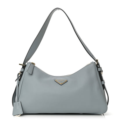 Prada Soft Calfskin Medium Aimee Shoulder Bag Opaline 1 of 10